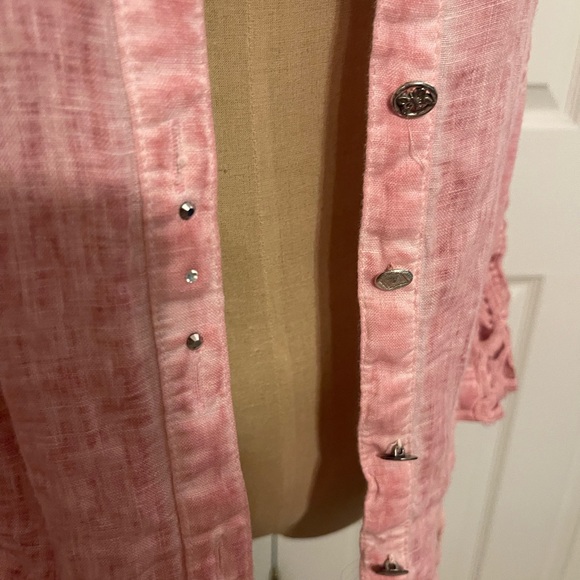 Dolcezza Pink Linen Shirt - Picture 5 of 8